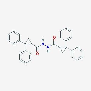 molecular formula C32H28N2O2 B401195 N'-[(2,2-diphenylcyclopropyl)carbonyl]-2,2-diphenylcyclopropanecarbohydrazide 