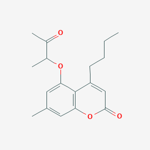 4-butyl-7-methyl-5-(1-methyl-2-oxopropoxy)-2H-chromen-2-one