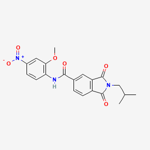 molecular formula C20H19N3O6 B4011958 2-isobutyl-N-(2-methoxy-4-nitrophenyl)-1,3-dioxo-5-isoindolinecarboxamide 