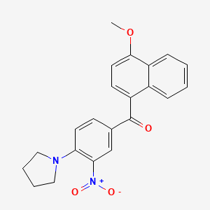 (4-methoxy-1-naphthyl)[3-nitro-4-(1-pyrrolidinyl)phenyl]methanone