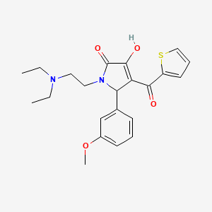 1-[2-(diethylamino)ethyl]-3-hydroxy-5-(3-methoxyphenyl)-4-(2-thienylcarbonyl)-1,5-dihydro-2H-pyrrol-2-one