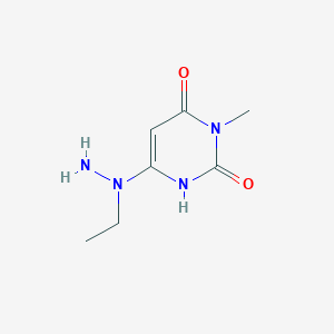 molecular formula C7H12N4O2 B401199 6-(1-ethylhydrazinyl)-3-methylpyrimidine-2,4(1H,3H)-dione CAS No. 144294-61-1