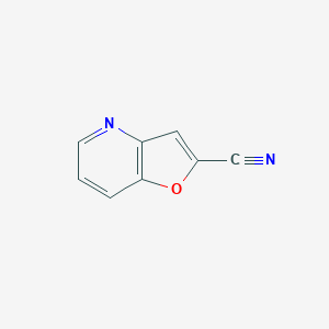 molecular formula C8H4N2O B040120 Furo[3,2-b]pyridine-2-carbonitrile CAS No. 112372-11-9