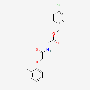 molecular formula C18H18ClNO4 B4012019 4-chlorobenzyl N-[(2-methylphenoxy)acetyl]glycinate 