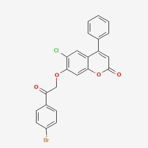 7-[2-(4-bromophenyl)-2-oxoethoxy]-6-chloro-4-phenyl-2H-chromen-2-one