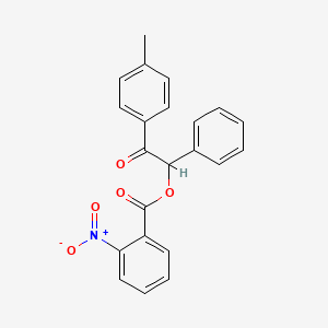 molecular formula C22H17NO5 B4012034 2-(4-methylphenyl)-2-oxo-1-phenylethyl 2-nitrobenzoate 