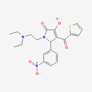 1-[2-(diethylamino)ethyl]-3-hydroxy-5-(3-nitrophenyl)-4-(2-thienylcarbonyl)-1,5-dihydro-2H-pyrrol-2-one