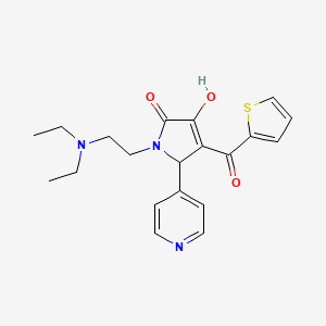 molecular formula C20H23N3O3S B4012057 1-[2-(diethylamino)ethyl]-3-hydroxy-5-(4-pyridinyl)-4-(2-thienylcarbonyl)-1,5-dihydro-2H-pyrrol-2-one 