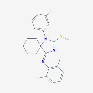 N-(2,6-dimethylphenyl)-N-[1-(3-methylphenyl)-2-(methylsulfanyl)-1,3-diazaspiro[4.5]dec-2-en-4-ylidene]amine