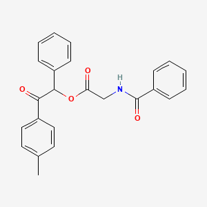 2-(4-methylphenyl)-2-oxo-1-phenylethyl N-benzoylglycinate