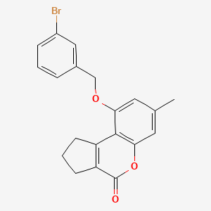 9-[(3-bromobenzyl)oxy]-7-methyl-2,3-dihydrocyclopenta[c]chromen-4(1H)-one