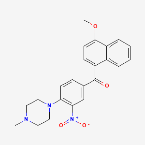 molecular formula C23H23N3O4 B4012101 (4-methoxy-1-naphthyl)[4-(4-methyl-1-piperazinyl)-3-nitrophenyl]methanone 