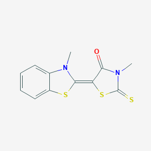 molecular formula C12H10N2OS3 B401211 3-Methyl-5-(3-methyl-3H-benzothiazol-2-ylidene)-2-thioxo-thiazolidin-4-one 