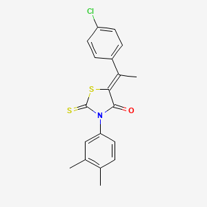 5-[1-(4-chlorophenyl)ethylidene]-3-(3,4-dimethylphenyl)-2-thioxo-1,3-thiazolidin-4-one