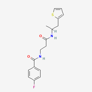 4-fluoro-N-(3-{[1-methyl-2-(2-thienyl)ethyl]amino}-3-oxopropyl)benzamide