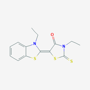 molecular formula C14H14N2OS3 B401213 3-Ethyl-5-(3-ethyl-3H-benzothiazol-2-ylidene)-2-thioxo-thiazolidin-4-one 