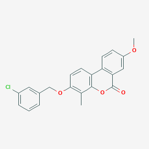 3-[(3-chlorobenzyl)oxy]-8-methoxy-4-methyl-6H-benzo[c]chromen-6-one