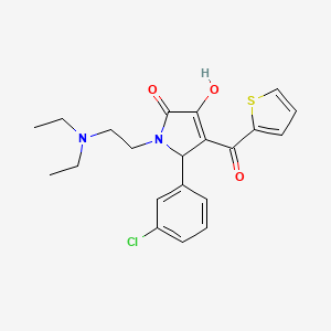 5-(3-chlorophenyl)-1-[2-(diethylamino)ethyl]-3-hydroxy-4-(2-thienylcarbonyl)-1,5-dihydro-2H-pyrrol-2-one