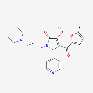 1-[3-(diethylamino)propyl]-3-hydroxy-4-(5-methyl-2-furoyl)-5-(4-pyridinyl)-1,5-dihydro-2H-pyrrol-2-one