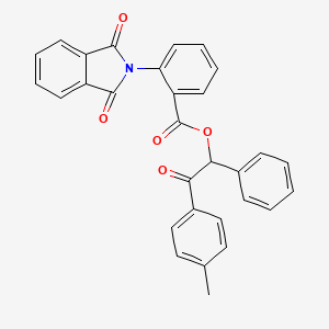 molecular formula C30H21NO5 B4012154 2-(4-methylphenyl)-2-oxo-1-phenylethyl 2-(1,3-dioxo-1,3-dihydro-2H-isoindol-2-yl)benzoate 