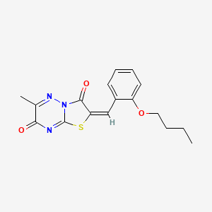 molecular formula C17H17N3O3S B4012155 2-(2-butoxybenzylidene)-6-methyl-7H-[1,3]thiazolo[3,2-b][1,2,4]triazine-3,7(2H)-dione 