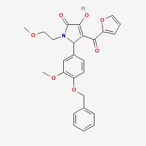 5-[4-(benzyloxy)-3-methoxyphenyl]-4-(2-furoyl)-3-hydroxy-1-(2-methoxyethyl)-1,5-dihydro-2H-pyrrol-2-one