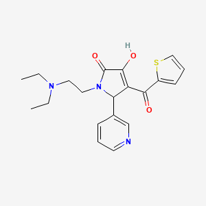 1-[2-(diethylamino)ethyl]-3-hydroxy-5-(3-pyridinyl)-4-(2-thienylcarbonyl)-1,5-dihydro-2H-pyrrol-2-one