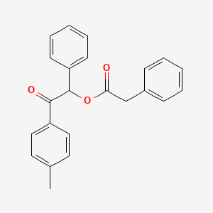molecular formula C23H20O3 B4012191 2-(4-methylphenyl)-2-oxo-1-phenylethyl phenylacetate 