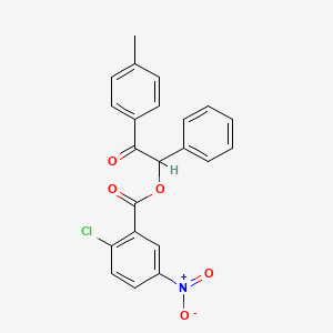 molecular formula C22H16ClNO5 B4012206 2-(4-methylphenyl)-2-oxo-1-phenylethyl 2-chloro-5-nitrobenzoate 