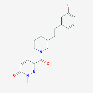 molecular formula C19H22FN3O2 B4012231 6-({3-[2-(3-fluorophenyl)ethyl]-1-piperidinyl}carbonyl)-2-methyl-3(2H)-pyridazinone 