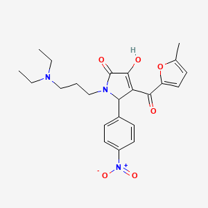 1-[3-(diethylamino)propyl]-3-hydroxy-4-(5-methyl-2-furoyl)-5-(4-nitrophenyl)-1,5-dihydro-2H-pyrrol-2-one
