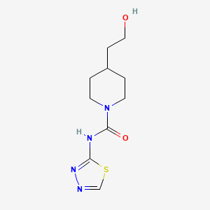 molecular formula C10H16N4O2S B4012247 4-(2-hydroxyethyl)-N-1,3,4-thiadiazol-2-ylpiperidine-1-carboxamide 