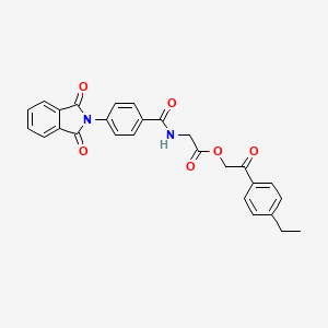 molecular formula C27H22N2O6 B4012249 2-(4-ethylphenyl)-2-oxoethyl N-[4-(1,3-dioxo-1,3-dihydro-2H-isoindol-2-yl)benzoyl]glycinate 