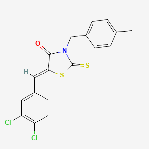 molecular formula C18H13Cl2NOS2 B4012257 5-(3,4-dichlorobenzylidene)-3-(4-methylbenzyl)-2-thioxo-1,3-thiazolidin-4-one 