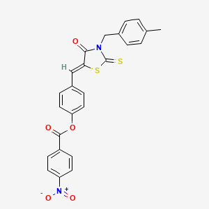 4-{[3-(4-methylbenzyl)-4-oxo-2-thioxo-1,3-thiazolidin-5-ylidene]methyl}phenyl 4-nitrobenzoate