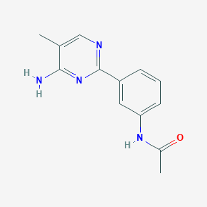 N-[3-(4-amino-5-methylpyrimidin-2-yl)phenyl]acetamide