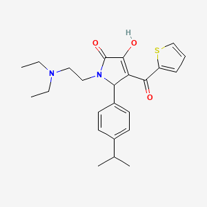1-[2-(diethylamino)ethyl]-3-hydroxy-5-(4-isopropylphenyl)-4-(2-thienylcarbonyl)-1,5-dihydro-2H-pyrrol-2-one