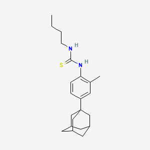 molecular formula C22H32N2S B4012294 N-[4-(1-adamantyl)-2-methylphenyl]-N'-butylthiourea 