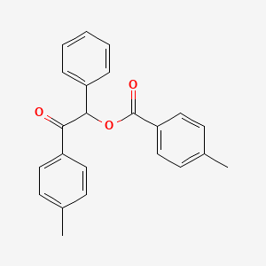 molecular formula C23H20O3 B4012310 2-(4-methylphenyl)-2-oxo-1-phenylethyl 4-methylbenzoate 