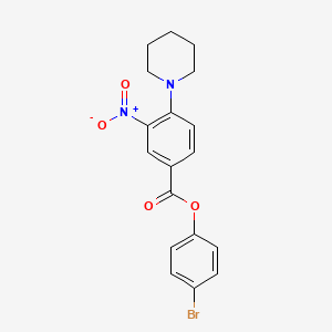 (4-Bromophenyl) 3-nitro-4-piperidin-1-ylbenzoate