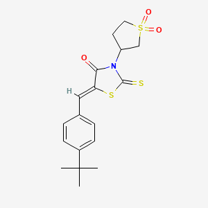 (5Z)-5-(4-tert-butylbenzylidene)-3-(1,1-dioxidotetrahydrothiophen-3-yl)-2-thioxo-1,3-thiazolidin-4-one