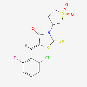 5-(2-chloro-6-fluorobenzylidene)-3-(1,1-dioxidotetrahydro-3-thienyl)-2-thioxo-1,3-thiazolidin-4-one