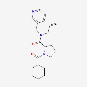 molecular formula C21H29N3O2 B4012354 N-allyl-1-(cyclohexylcarbonyl)-N-(pyridin-3-ylmethyl)pyrrolidine-2-carboxamide 