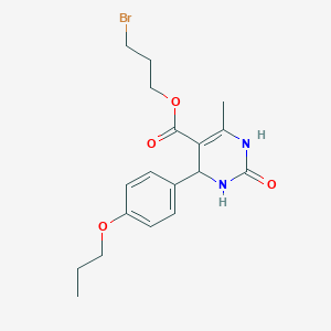 3-Bromopropyl 6-methyl-2-oxo-4-(4-propoxyphenyl)-1,2,3,4-tetrahydropyrimidine-5-carboxylate