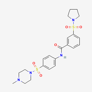 N-[4-(4-methylpiperazin-1-yl)sulfonylphenyl]-3-pyrrolidin-1-ylsulfonylbenzamide