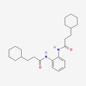 molecular formula C24H36N2O2 B4012387 N,N'-1,2-phenylenebis(3-cyclohexylpropanamide) 