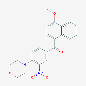 molecular formula C22H20N2O5 B4012397 (4-methoxy-1-naphthyl)[4-(4-morpholinyl)-3-nitrophenyl]methanone 