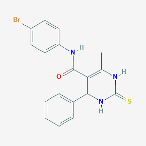 N-(4-bromophenyl)-6-methyl-4-phenyl-2-thioxo-1,2,3,4-tetrahydropyrimidine-5-carboxamide