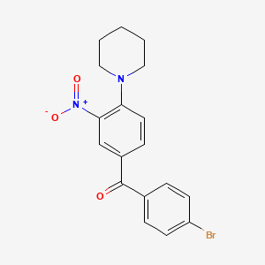 molecular formula C18H17BrN2O3 B4012407 (4-bromophenyl)[3-nitro-4-(1-piperidinyl)phenyl]methanone 
