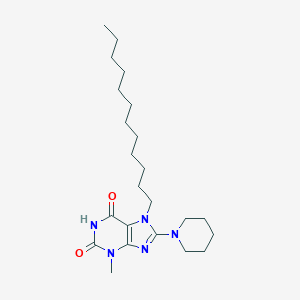 molecular formula C23H39N5O2 B401241 7-Dodecyl-3-methyl-8-piperidin-1-yl-3,7-dihydro-purine-2,6-dione 